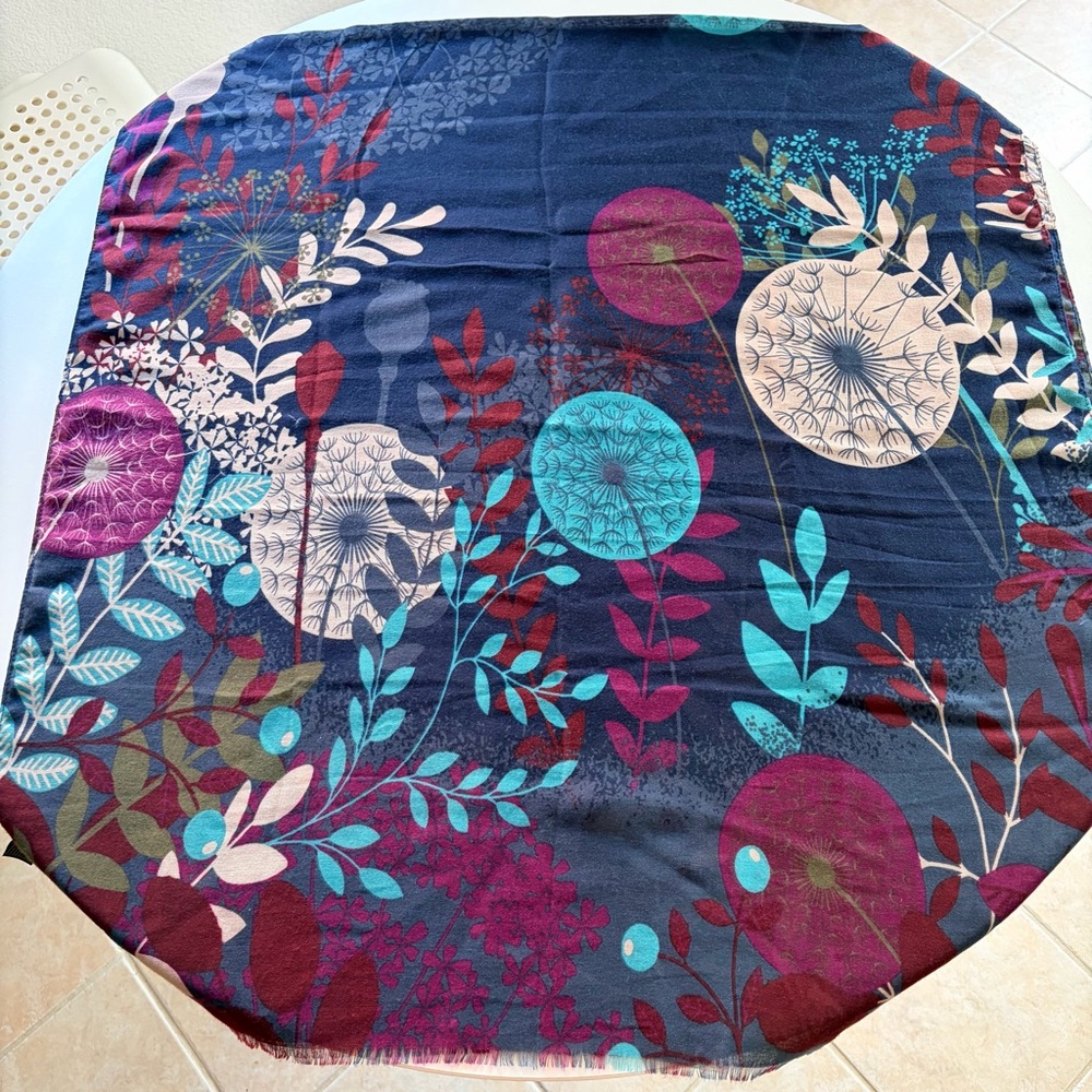 Joy Susan Dandelion Floral Oversized Shawl Scarf